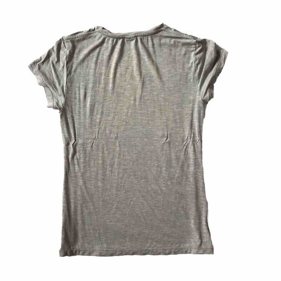 Boody Eco Wear Organic Bamboo Womens XS Gray Short Sleeve Pullover Top Stretch - Picture 3 of 8